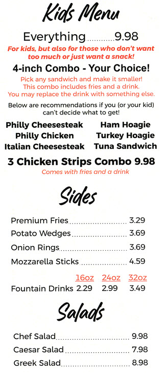 Eddie's Philly Cheesesteaks & Hoagies Menu, page 2